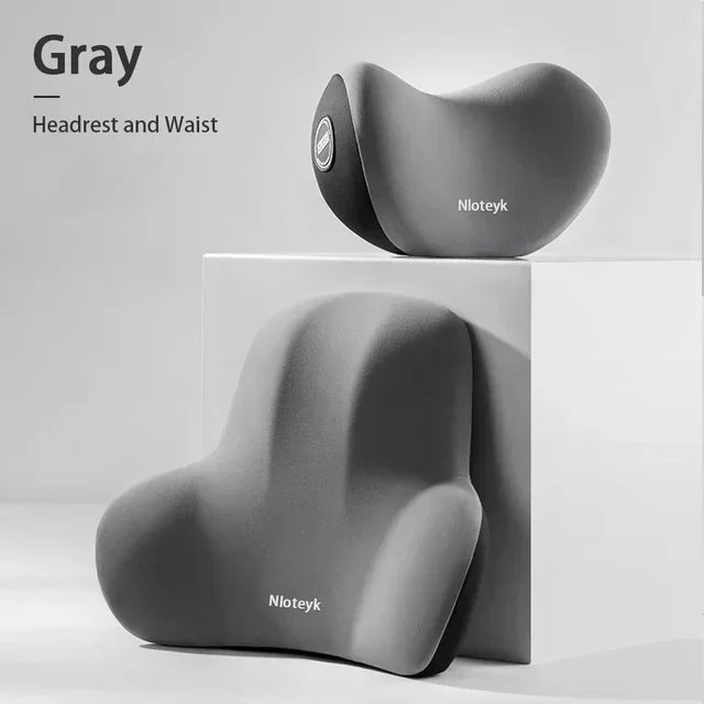 The New Memory Foam Car Neck Pillow Protects the Lumbar Back, Supports the Breathable Headrest, Relieves Pressure, and Provides