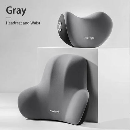 The New Memory Foam Car Neck Pillow Protects the Lumbar Back, Supports the Breathable Headrest, Relieves Pressure, and Provides