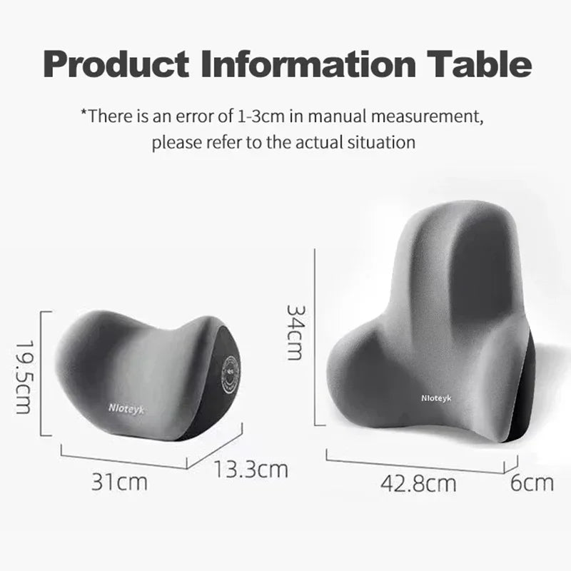 The New Memory Foam Car Neck Pillow Protects the Lumbar Back, Supports the Breathable Headrest, Relieves Pressure, and Provides