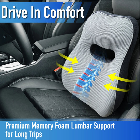 Lumbar Support Pillow Durable Plum Fixing Straps Buckles Comfortable Auto Car Accessories Ergonomic Back Pain Relief Office Soft