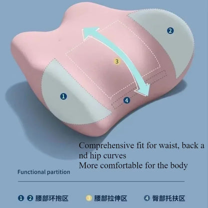 Lumbar Support Pad Lumbar Pad Sleep Pillow Ergonomic Waist Protection Soft and Comfortable Memory Cotton Back Support